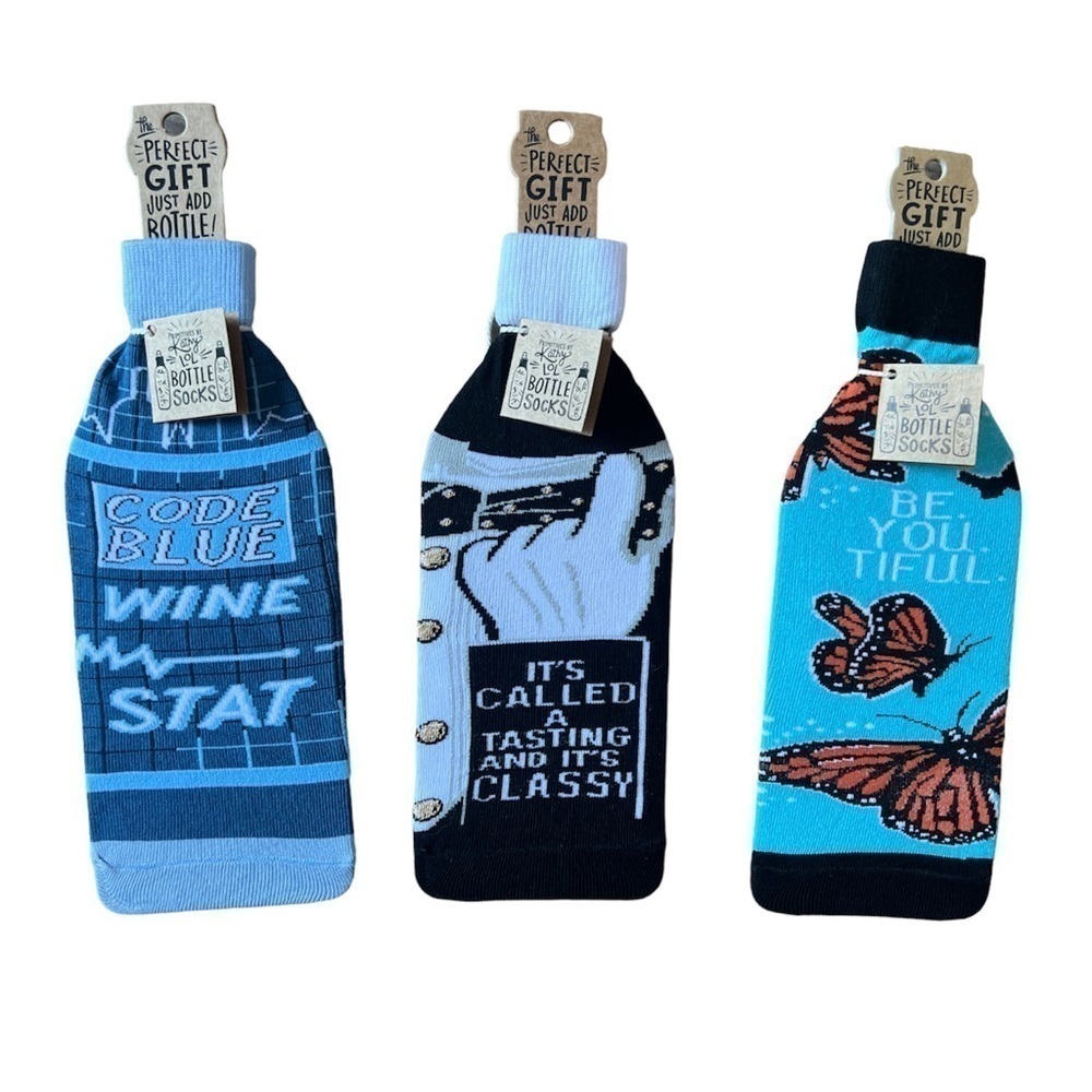 Decorative Knit Bottle Socks, Bags for Bottles Wine Liquor - Set of 3 NWT - Picture 2 of 5